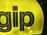 Illuminated Agip Oil Sign