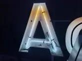 Vintage Illuminated AGIP Oil Sign