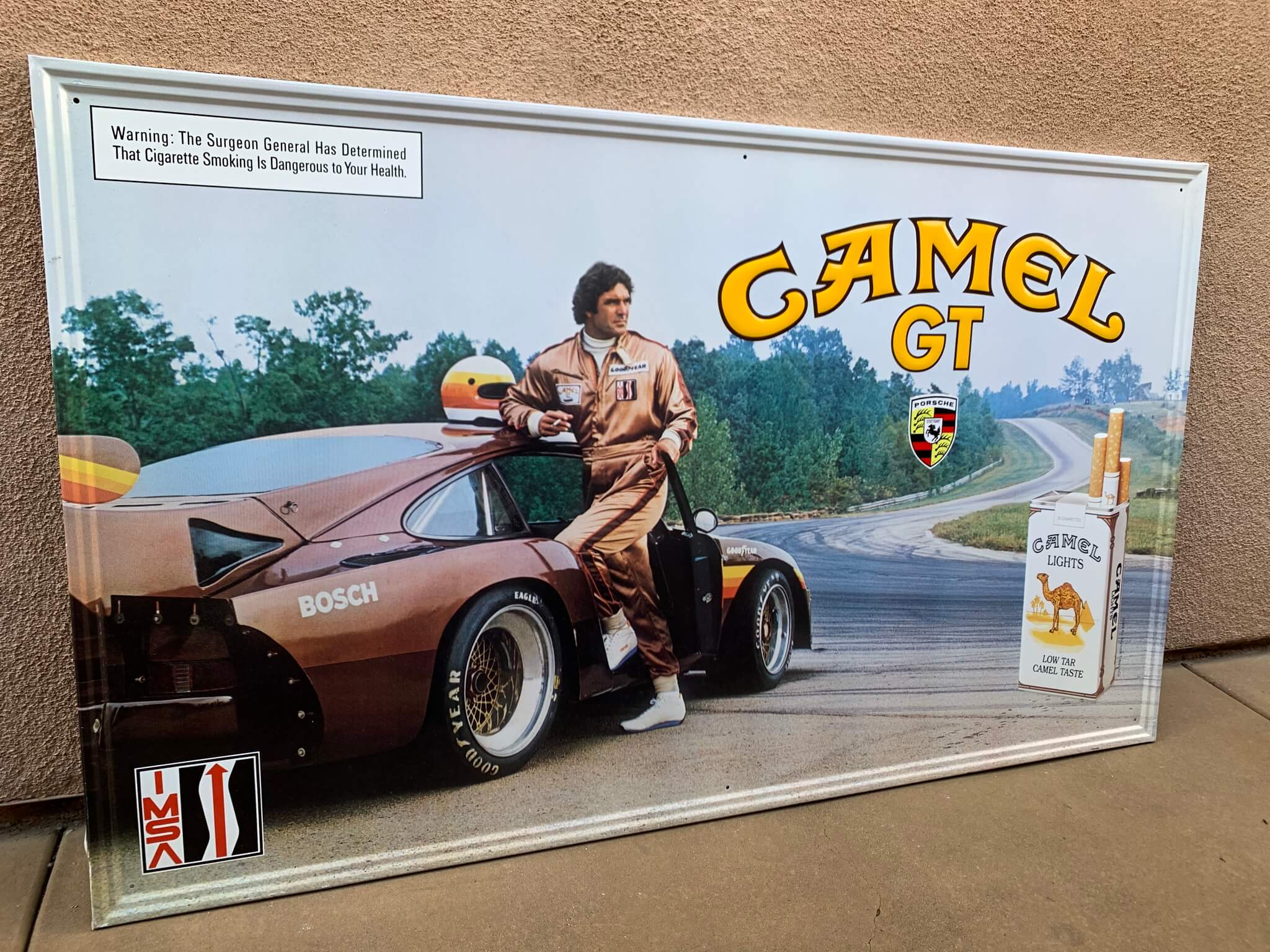 Rare IMSA Camel GT Porsche 935 Metal Sign (5' x 3')