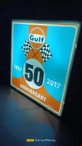 Illuminated Gulf 50th Anniversary Sign