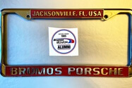 NO RESERVE - Brumos Porsche Dealership Collectible License Plate Frame