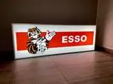 Illuminated 1990's ESSO Tiger Sign