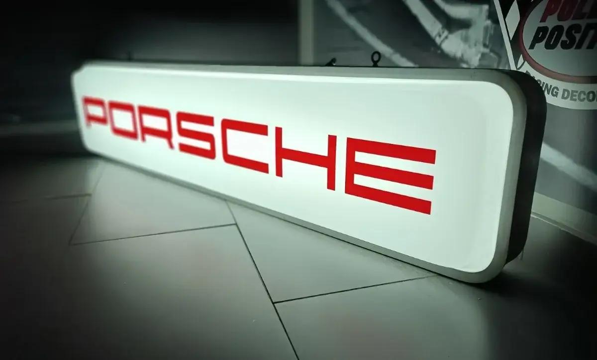 Illuminated Porsche Dealership Sign