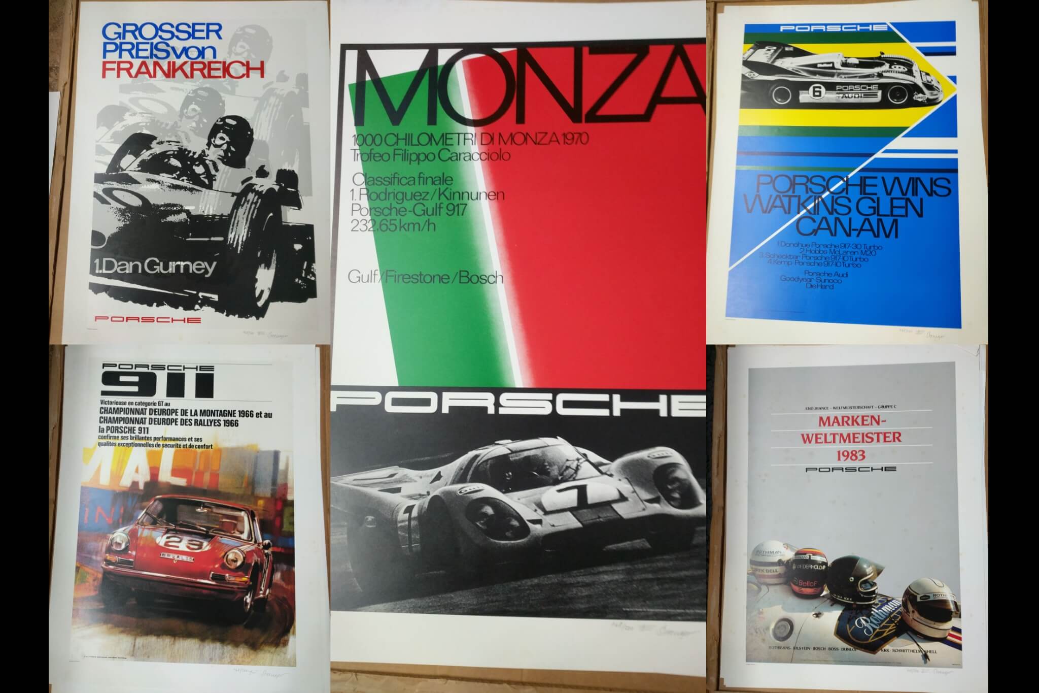 Collection of Limited Edition Erich Strenger Porsche Posters | PCARMARKET