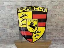No reserve Large Enamel Porsche Style Crest