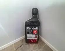 No Rserve Kendall Superb 100 Motor Oil Bottle Sign Clock