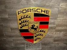 Large 1970's Porsche Style Crest Sign