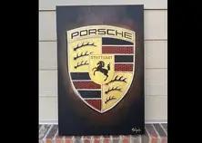 No Reserve Porsche Crest Painting by Mike Zagorski