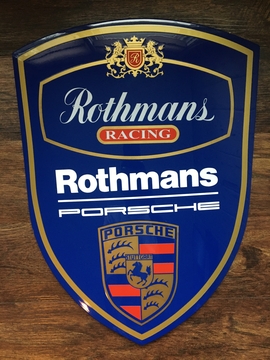  Authentic Porsche Rothmans Crest (22" x 15")