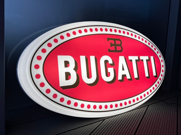 No Reserve Illuminated Bugatti Sign | PCARMARKET