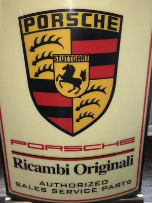 Porsche Factory Ricambi Originali Illuminated Sign (25" x 35")
