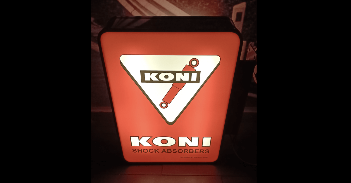 No Reserve Illuminated KONI Shock Absorbers Sign | PCARMARKET