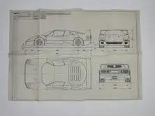 Original Ferrari F40 factory Blueprint