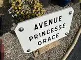 No Reserve 1970s Avenue Princesse Grace Monaco Street Sign